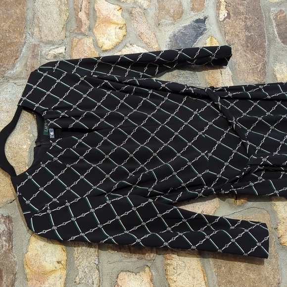 Ralph Lauren Equestrian Keyhole Logo Pattern Dress - Picture 2 of 12